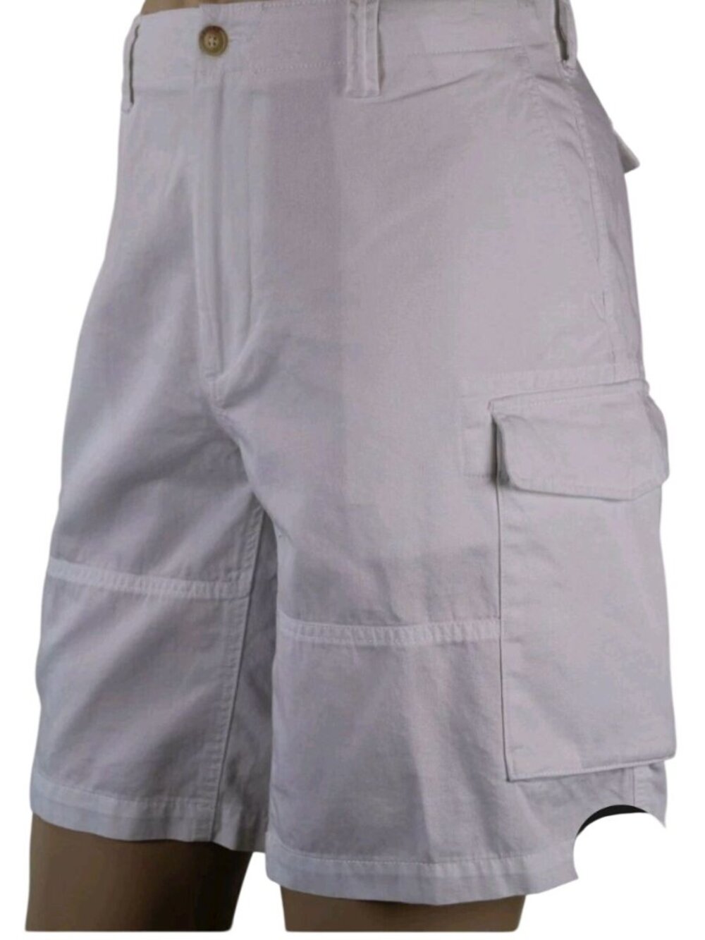 Polo Ralph Lauren Size 40 White Relaxed Fit Cargo Shorts Cotton Pony Logo Beach - Picture 2 of 15